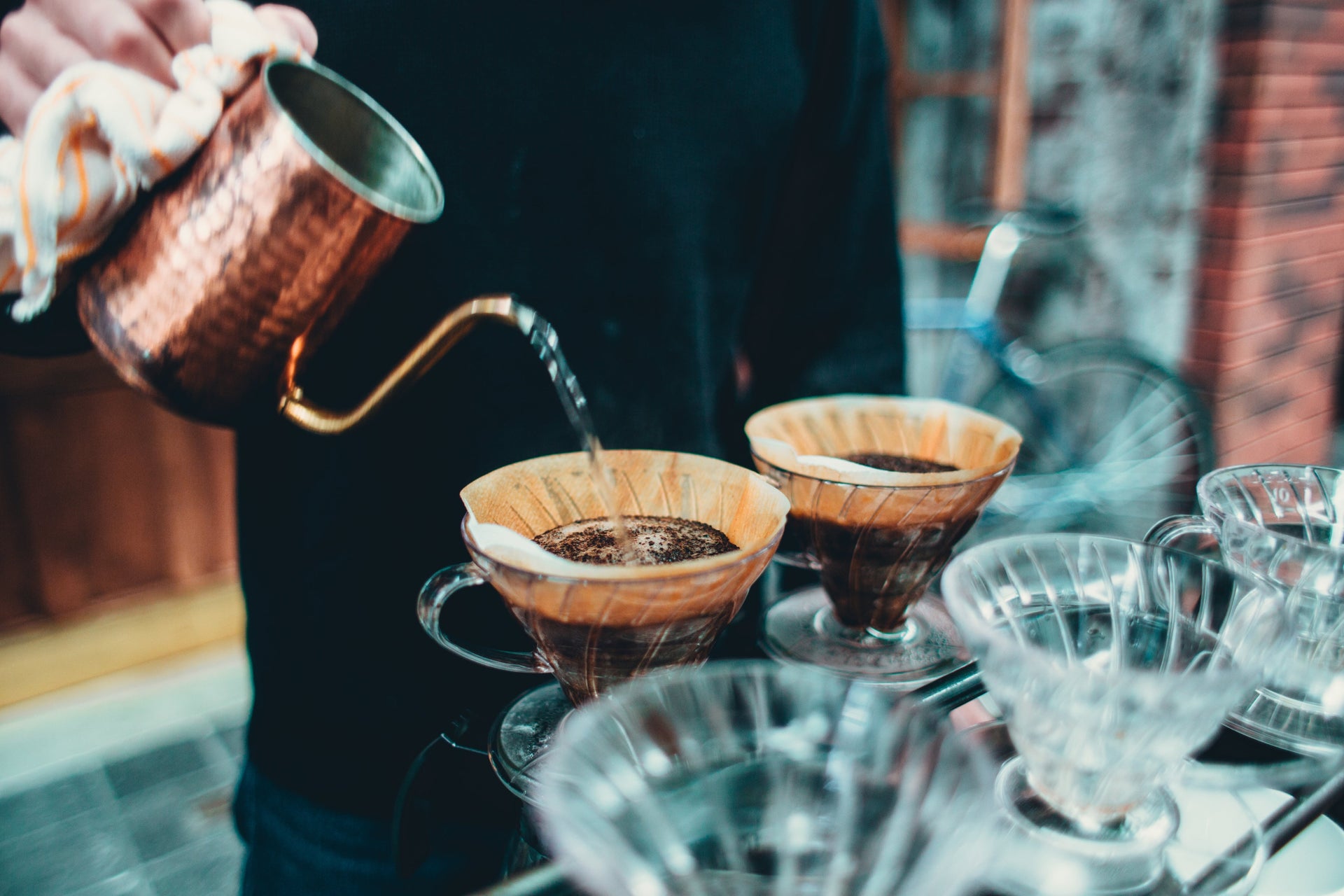 Pour-over brewing